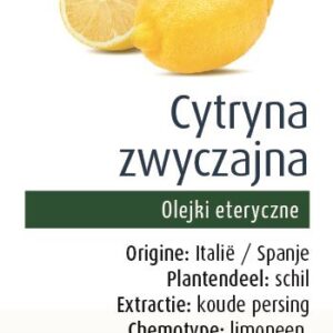 OLEJEK ETERYCZNY CYTRYNA ZWYCZAJNA BIO 10 ml - PHYSALIS
