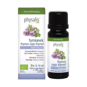 OLEJEK ETERYCZNY TYMIANEK THYMUS ZYGIS THYMOL BIO 10 ml - PHYSALIS