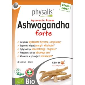 ASHWAGANDHA FORTE EKSTRAKT BIO (600 mg) 30 TABLETEK - PHYSALIS