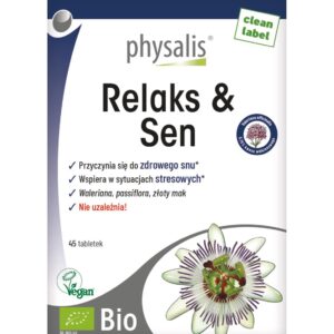 TABLETKI NA RELAKS I SEN BIO 45 szt. - PHYSALIS
