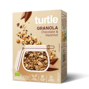 GRANOLA CZEKOLADA - ORZECHY LASKOWE BEZGLUTENOWA BIO 350 g - TURTLE