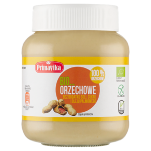 KREM Z ORZESZKÓW ZIEMNYCH PRAŻONYCH 100 % BEZGLUTENOWY BIO 360 g - PRIMAVIKA