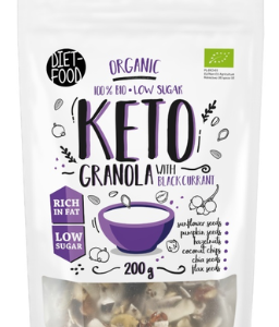 GRANOLA CZARNA PORZECZKA KETO BIO 200 g - DIET-FOOD