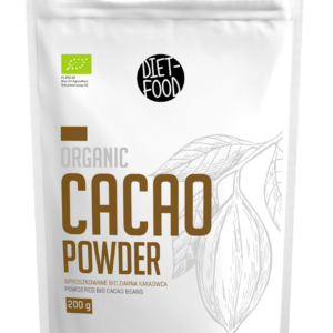 KAKAO SPROSZKOWANE ODTŁUSZCZONE BIO 200 g - DIET-FOOD