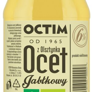 OCET JABŁKOWY 6 %  NIEFILTROWANY BIO 750 ml - OCTIM