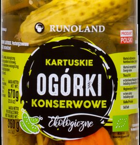 OGÓRKI KONSERWOWE KARTUSKIE BIO 670 g (360 g) - RUNOLAND