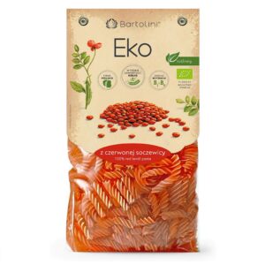 MAKARON PROTEINOWY (Z SOCZEWICY CZERWONEJ) ŚWIDERKI BIO 250 g - BARTOLINI