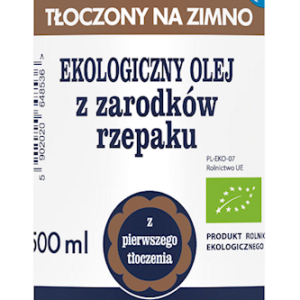OLEJ Z ZARODKÓW RZEPAKU O SMAKU MASŁA TŁOCZONY NA ZIMNO BIO 500 ml - OLANDIA
