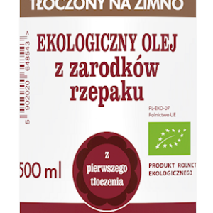OLEJ Z ZARODKÓW RZEPAKU DO SMAŻENIA TŁOCZONY NA ZIMNO BIO 500 ml - OLANDIA