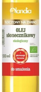 OLEJ SŁONECZNIKOWY DO SMAŻENIA TŁOCZONY NA ZIMNO BIO 500 ml - OLANDIA