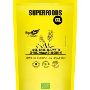 ŁUSKI BABKI JAJOWATEJ SPROSZKOWANE (BŁONNIK) BIO 600 g - BIO PLANET SUPERFOODS