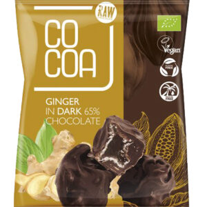 IMBIR KANDYZOWANY W CZEKOLADZIE CIEMNEJ 65 % BIO 70 g - COCOA