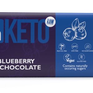 CZEKOLADA Z JAGODAMI I OLEJEM MCT BEZ DODATKU CUKRÓW BEZGLUTENOWA KETO BIO 40 g - COCOA