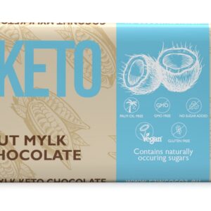 CZEKOLADA KOKOSOWA Z OLEJEM MCT BEZ DODATKU CUKRÓW BEZGLUTENOWA KETO BIO 40 g - COCOA