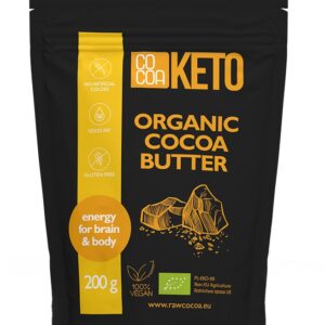 TŁUSZCZ KAKAOWY BEZGLUTENOWY KETO BIO 200 g - COCOA