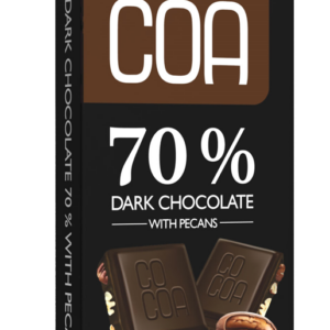 CZEKOLADA CIEMNA 70 % Z ORZECHAMI PEKAN BIO 40 g - COCOA