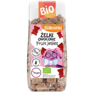 ŻELKI OWOCOWE BEZ DODATKU CUKRÓW BEZGLUTENOWE BIO 150 g - BIOMINKI