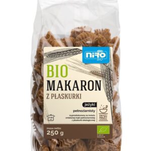 MAKARON (Z PŁASKURKI RAZOWY) JEŻYKI BIO 250 g - NIRO