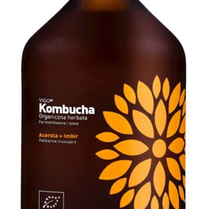 KOMBUCHA Z ACEROLĄ I IMBIREM BEZGLUTENOWA BIO 330 ml - VIGO