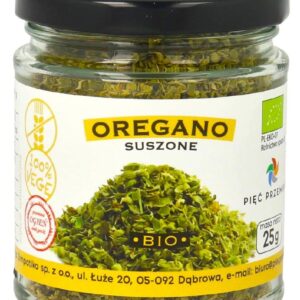 OREGANO SUSZONE BEZGLUTENOWE BIO 25 g - PIĘĆ PRZEMIAN