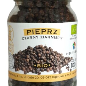 PIEPRZ CZARNY ZIARNISTY BEZGLUTENOWY BIO 100 g - PIĘĆ PRZEMIAN