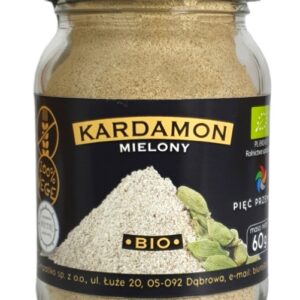 KARDAMON MIELONY BEZGLUTENOWY BIO 60 g - PIĘĆ PRZEMIAN
