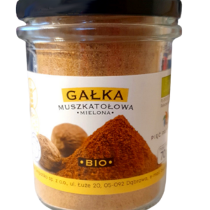 GAŁKA MUSZKATOŁOWA MIELONA BEZGLUTENOWA BIO 70 g - PIĘĆ PRZEMIAN