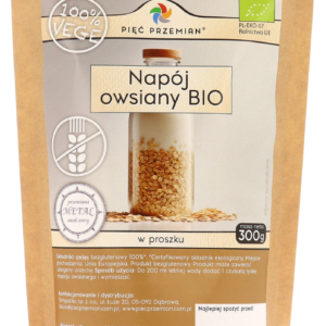 NAPÓJ OWSIANY W PROSZKU BEZGLUTENOWY BIO 300 g - PIĘĆ PRZEMIAN