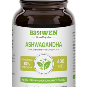 ASHWAGANDHA EKSTRAKT (400 mg) 120 KAPSUŁEK - BIOWEN