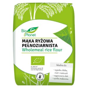 MĄKA RYŻOWA PEŁNOZIARNISTA BEZGLUTENOWA BIO 1 kg - BIO PLANET