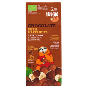 CZEKOLADA Z ORZECHAMI LASKOWYMI BEZGLUTENOWA BIO 50 g - ME GUSTO (SUPER FUDGIO)