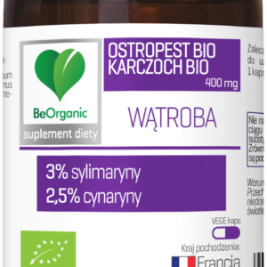 OSTROPEST + KARCZOCH EKSTRAKT BIO 50 KAPSUŁEK - BE ORGANIC