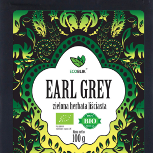 HERBATA ZIELONA LIŚCIASTA EARL GREY BIO 100 g - ECOBLIK