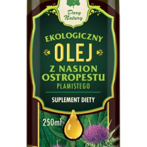 OLEJ Z OSTROPESTU PLAMISTEGO TŁOCZONY NA ZIMNO BIO 250 ml - DARY NATURY