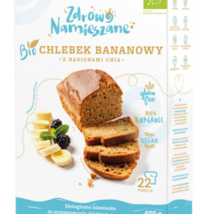 MIESZANKA NA CHLEBEK BANANOWY Z NASIONAMI CHIA BEZGLUTENOWA BIO 400 g - ZDROWO NAMIESZANE