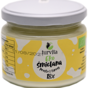 ŚMIETANA 18 % BIO 250 g - TURVITA
