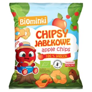 CHIPSY JABŁKOWE BEZGLUTENOWE BIO 40 g - BIOMINKI