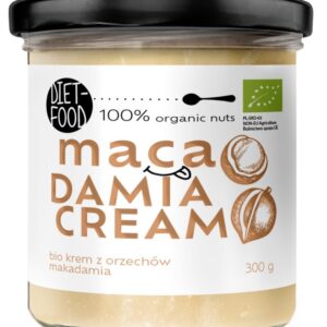 KREM Z ORZECHÓW MACADAMIA PRAŻONYCH 100 % BIO 300 g - DIET-FOOD