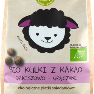 KULKI ORKISZOWO - GRYCZANE Z KAKAO BEZ DODATKU CUKRÓW BIO 160 g - HELPA