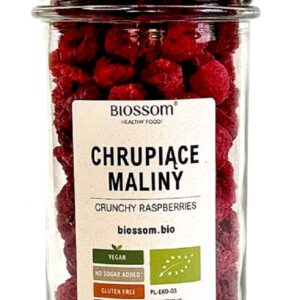MALINY LIOFILIZOWANE CHRUPIĄCE BEZGLUTENOWE BIO 55 g - BIOSSOM