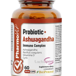 PROBIOTIC + ASHWAGANDHA IMMUNO COMPLEX BEZGLUTENOWE 60 KAPSUŁEK - PHARMOVIT (CLEAN LABEL)
