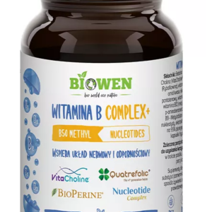 WITAMINA B COMPLEX+ BEZGLUTENOWA 90 KAPSUŁEK - BIOWEN