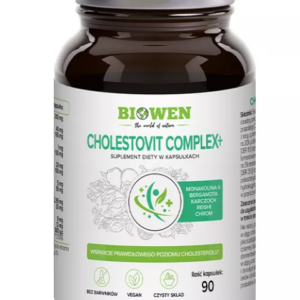 KAPSUŁKI NA PRAWIDŁOWY POZIOM CHOLESTEROLU CHOLESTOVIT COMPLEX+ 90 szt. - BIOWEN