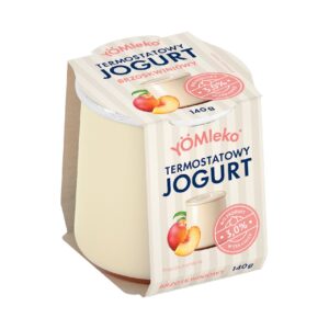 JOGURT TERMOSTATOWY BRZOSKWINIOWY 3 % BIO 140 g - YOMLEKO