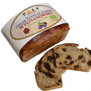 CHLEB ŻYTNI WYGNANOWSKI ZE ŚLIWKĄ BIO 350 g - POLA (NA ZAMÓWIENIE)