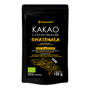 KAKAO CEREMONIALNE - TABLICZKA GORZKA 100 % KAKAO BIO 125 g - ISLAVERDE (SEGURA)