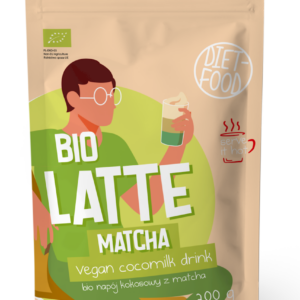 LATTE MATCHA INSTANT- NAPÓJ KOKOSOWY Z MATCHĄ BIO 200 g - DIET-FOOD