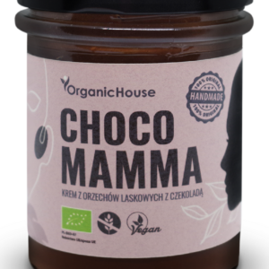 KREM Z ORZECHÓW LASKOWYCH Z CZEKOLADĄ BEZGLUTENOWY BIO 180 g - ORGANICHOUSE (CHOCOMAMMA)