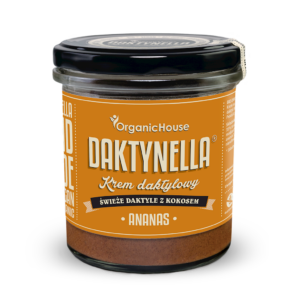 KREM KOKOS - DAKTYLE MEDJOOL - ANANAS BEZGLUTENOWY BIO 280 g - ORGANICHOUSE (DAKTYNELLA)