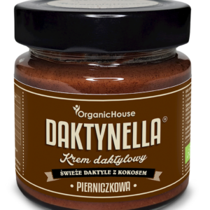 KREM KOKOS - DAKTYLE MEDJOOL - PIERNICZKOWY BEZGLUTENOWY BIO 190 g - ORGANICHOUSE (DAKTYNELLA) (PRODUKT SEZONOWY)